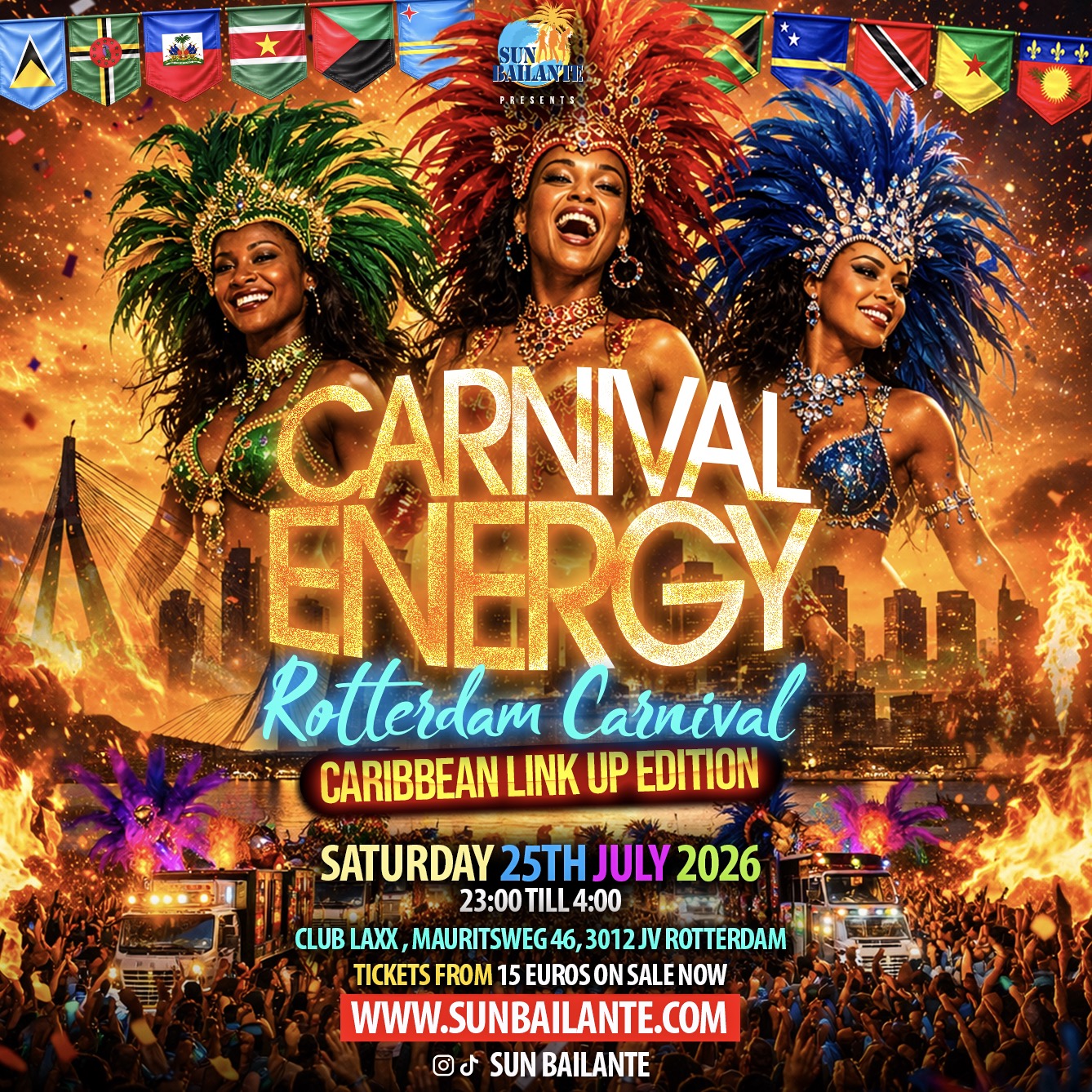 Rotterdam Carnival After-party 2026, Der Sommerkarneval 2026, Zomer Carnaval, party, Sun Bailante, Carnival Energy