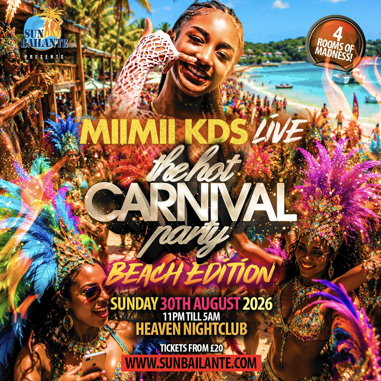 Hot Carnival Party, Notting Hill Carnival, After-party, 2026, Caribbean, Soca, Dancehall, Shatta, Zouk, Ragga, Afrobeats, Amapiano, Bouyon